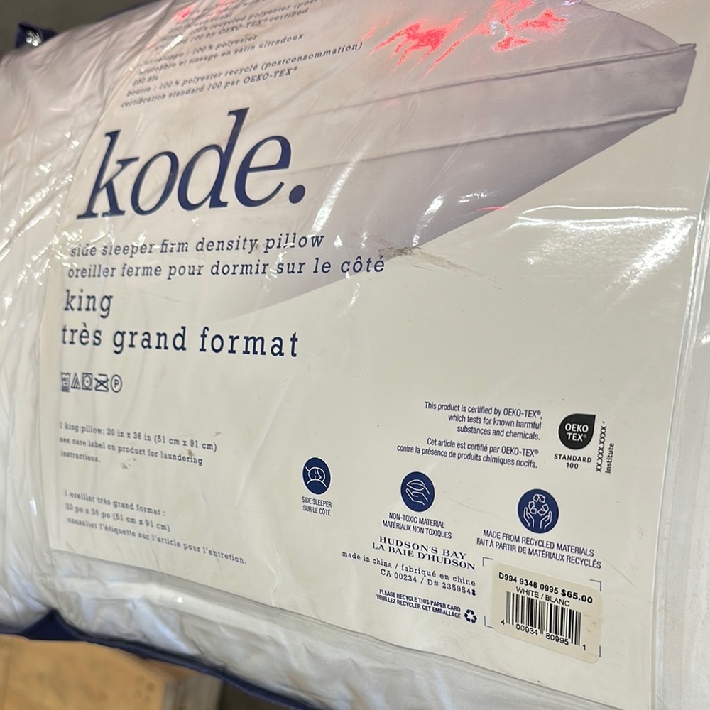 Kode Side Sleeper Firm Density Pillow